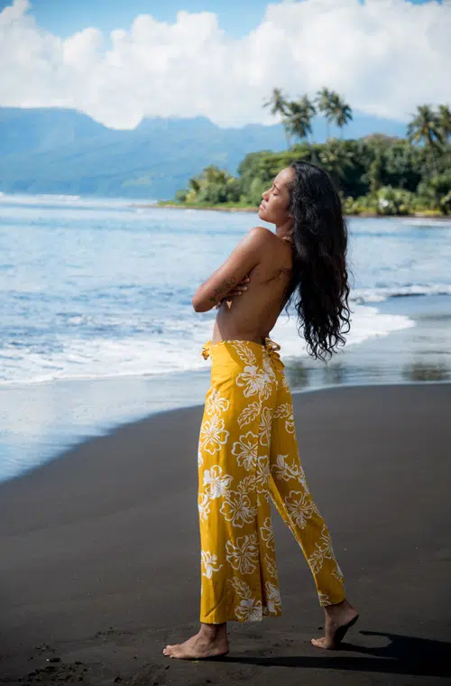 Lilly Tahiti Panthalon Jaune