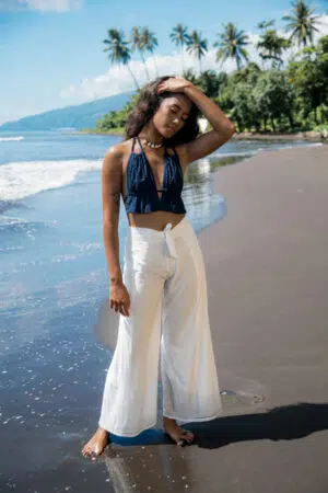 Lilly Tahiti Boutique Pantalon Thaï blanc