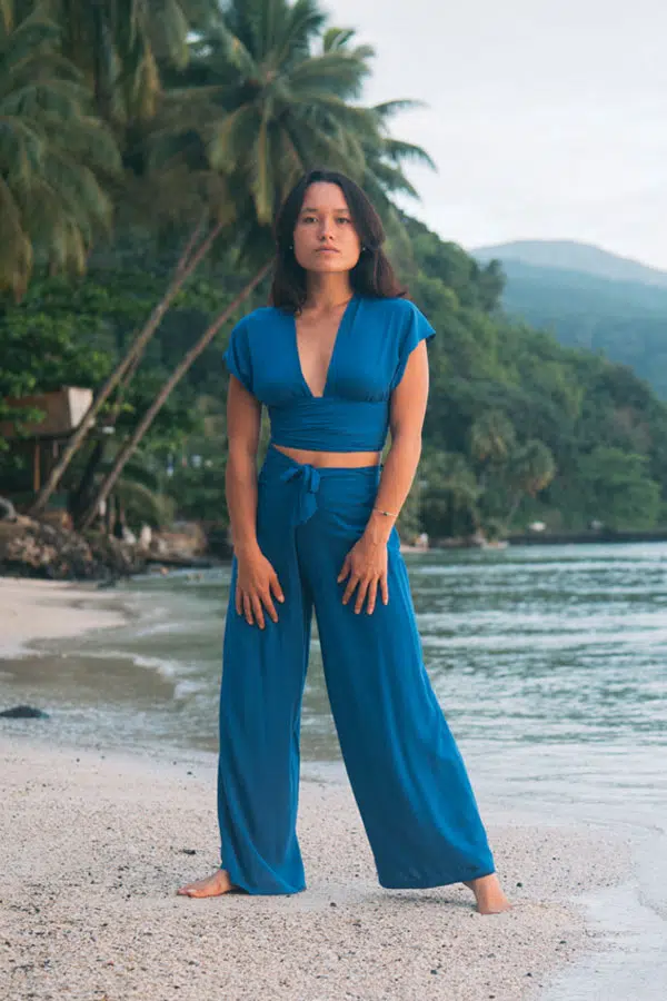 Lilly Tahiti Boutique Pantalon Thaï bleu électrique